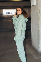 womens sage green sweat pants